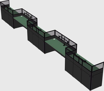 Rectangular cubicles
