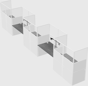 Rectangular cubicles