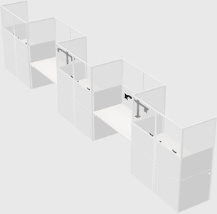 Rectangular cubicles