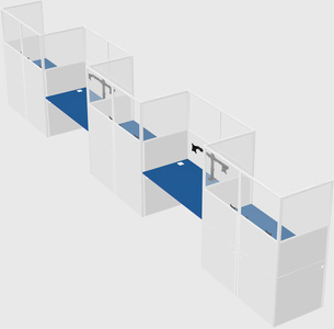 Rectangular cubicles