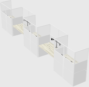 Rectangular cubicles