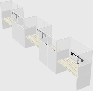 Rectangular cubicles