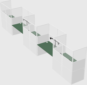 Rectangular cubicles