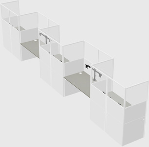 Rectangular cubicles