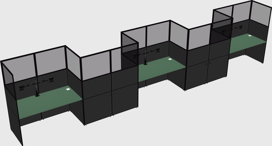 Rectangular cubicles