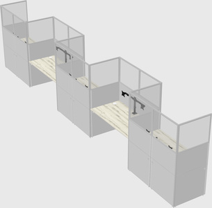 Rectangular cubicles