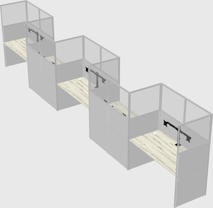 Rectangular cubicles