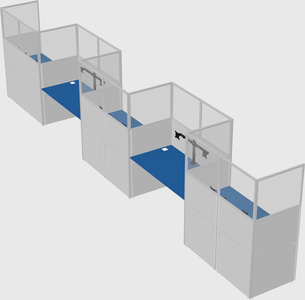 Rectangular cubicles