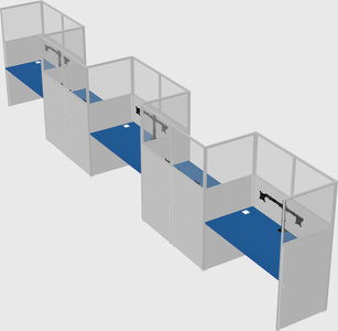 Rectangular cubicles