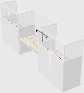 Rectangular cubicles