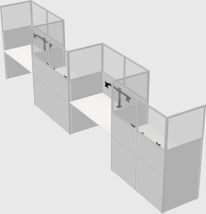 Rectangular cubicles