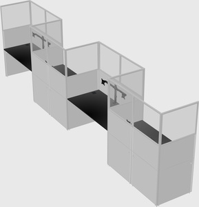 Rectangular cubicles