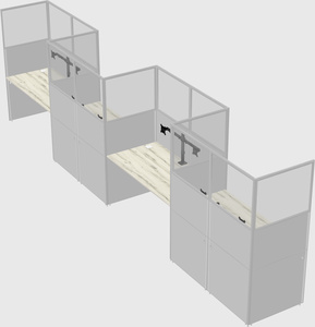 Rectangular cubicles