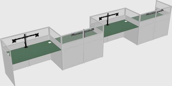 Rectangular cubicles