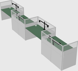 Rectangular cubicles