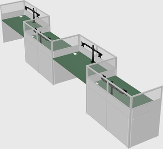 Rectangular cubicles