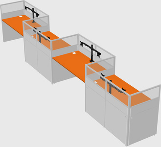 Rectangular cubicles