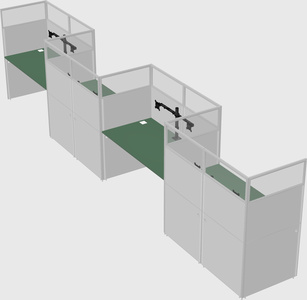 Rectangular cubicles