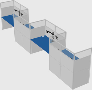 Rectangular cubicles