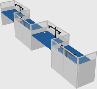 Rectangular cubicles