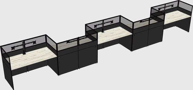 Rectangular cubicles