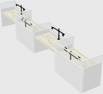 Rectangular cubicles