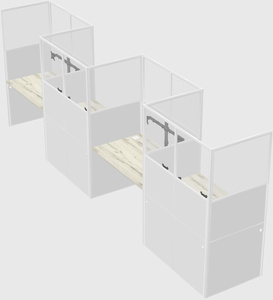 Rectangular cubicles
