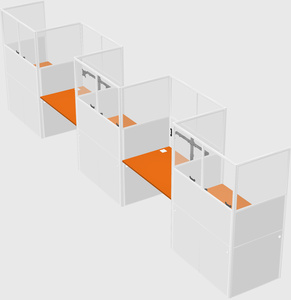 Rectangular cubicles