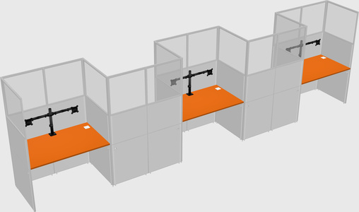 Rectangular cubicles