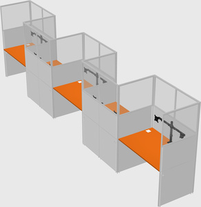 Rectangular cubicles