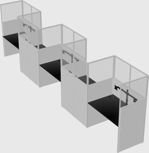 Rectangular cubicles