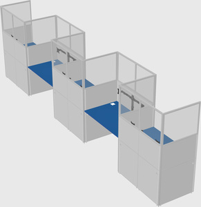 Rectangular cubicles