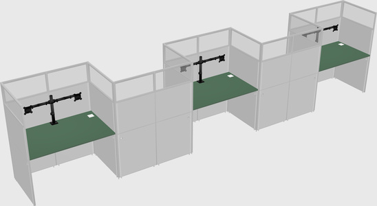 Rectangular cubicles