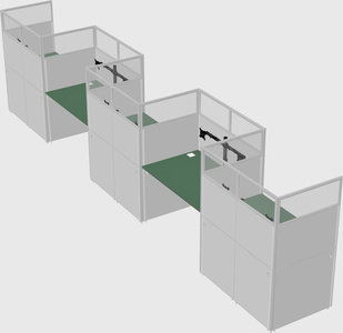 Rectangular cubicles