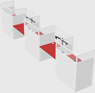Rectangular cubicles