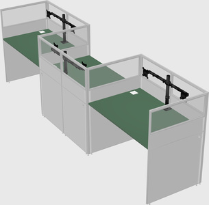 Rectangular cubicles