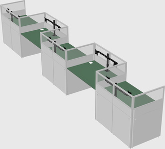 Rectangular cubicles