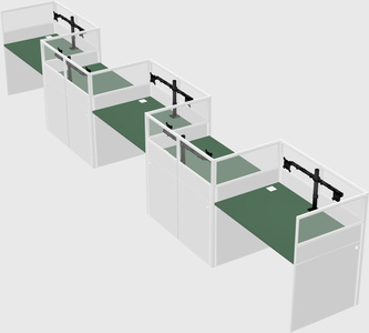 Rectangular cubicles
