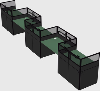 Rectangular cubicles