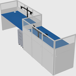 Rectangular cubicles