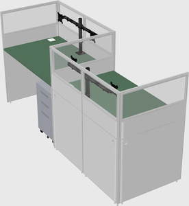 Rectangular cubicles