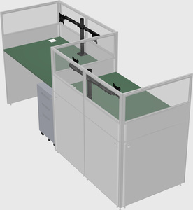 Rectangular cubicles