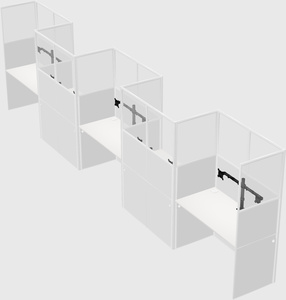 Rectangular cubicles