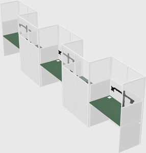 Rectangular cubicles