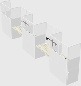 Rectangular cubicles