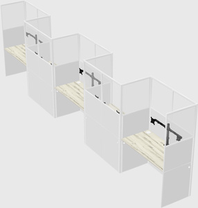 Rectangular cubicles
