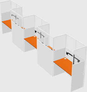 Rectangular cubicles