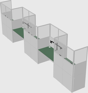 Rectangular cubicles