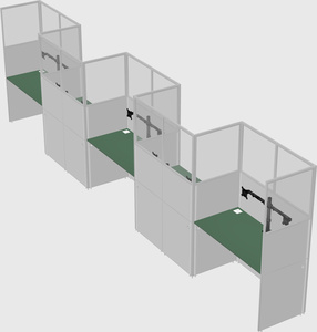 Rectangular cubicles