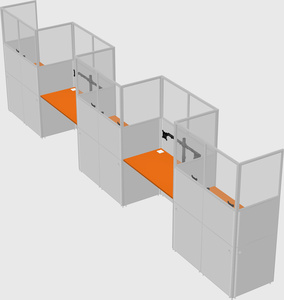 Rectangular cubicles
